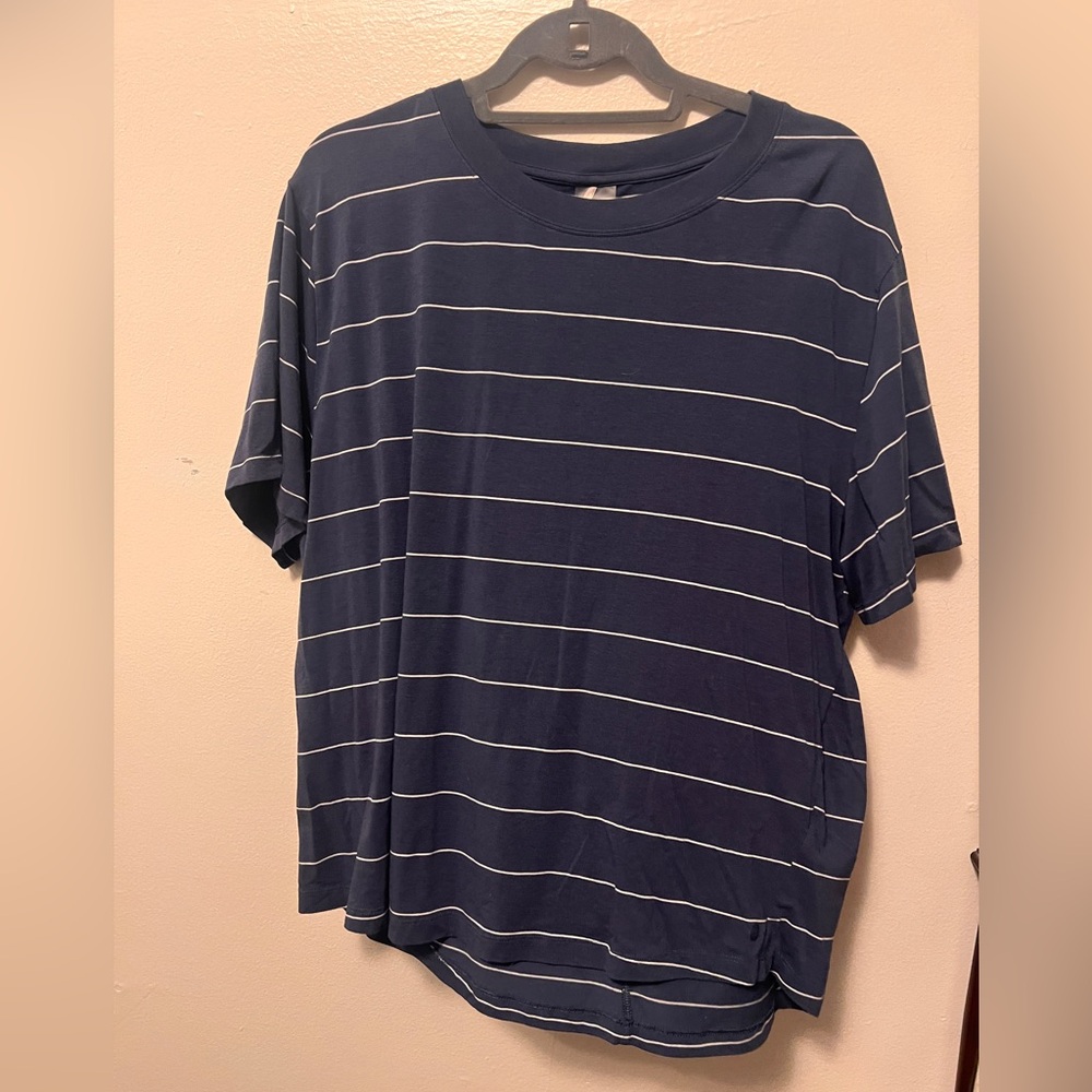 CALIA by Carrie Underwood Striped Crewneck Athletic Tee